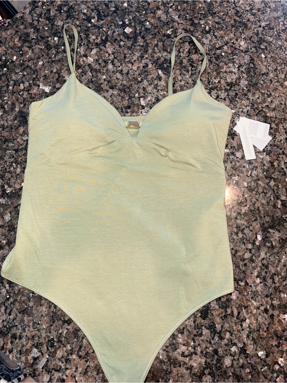 Abercrombie & Fitch Olive Green Spaghetti Strap Bodysuit